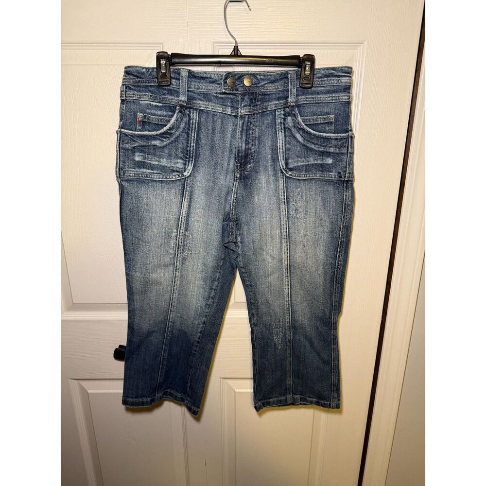 Vigoss Size 15/16 Distressed Denim Capri Jeans
